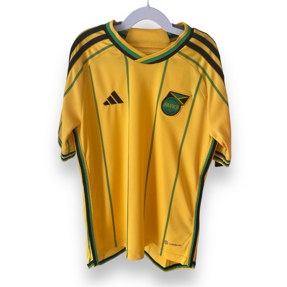 Adidas Jamaica Yellow Home Soccer Jersey. Youth 11-12. Medium.